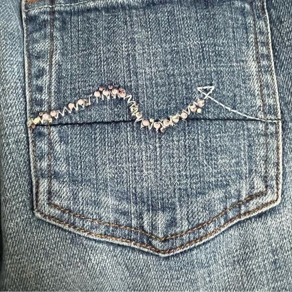 7 For All Mankind Girls Medium Wash Gem Pocket Bootcut Jeans- Size 26 - Picture 8 of 14